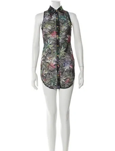 Pre-owned Kim Shui Printed Mini Dress W/ Tags In Green