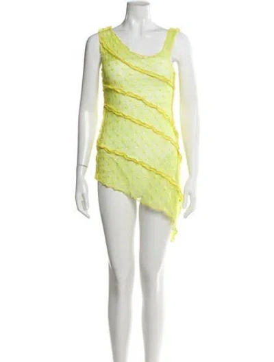 Pre-owned Kim Shui Printed Mini Dress W/ Tags In Yellow