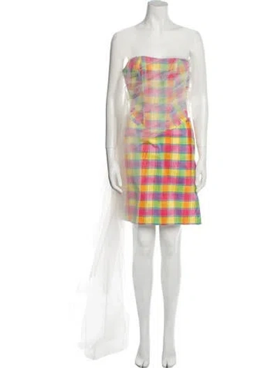 Pre-owned Kim Shui Printed Mini Dress In Yellow
