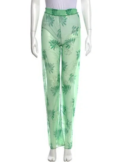 Pre-owned Kim Shui Printed Sequin Embellishments Cover-up W/ Tags In Green