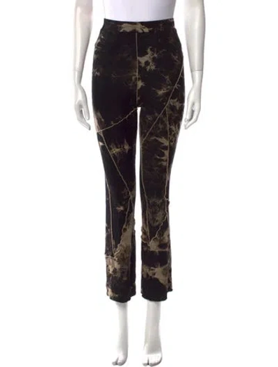 Pre-owned Kim Shui Printed Wide Leg Pants In Black
