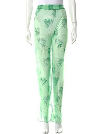 Pre-owned Kim Shui Printed Wide Leg Pants W/ Tags In Green