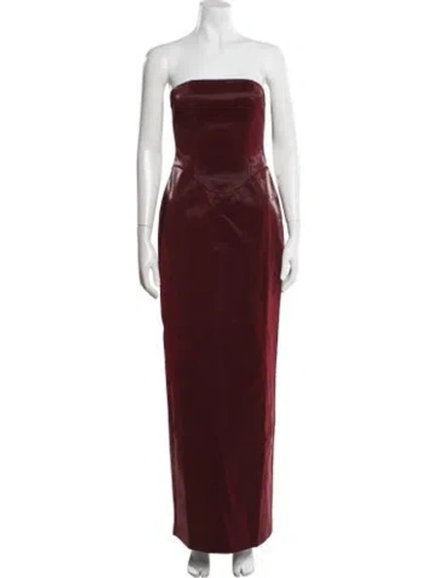 Pre-owned Kim Shui Pvc Long Dress In Burgundy