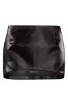 Kim Shui Satin Miniskirt In Black