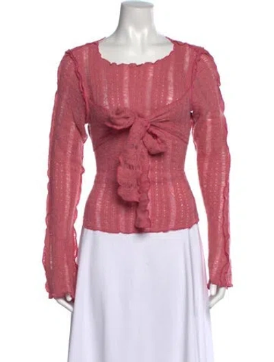 Pre-owned Kim Shui Scoop Neck Sweater In Pink
