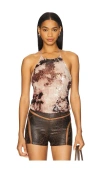 Kim Shui Sequin Halter Top In 碎花