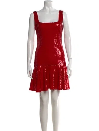Pre-owned Kim Shui Sequin Mini Dress In Red