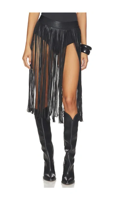 Kim Shui Short With Side Fringe In Black