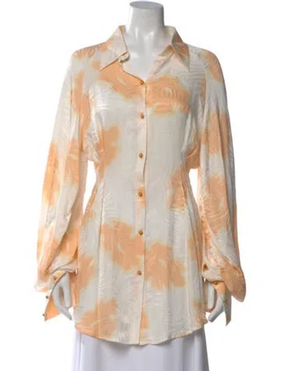 Pre-owned Kim Shui Silk Floral Print Blouse In Multi