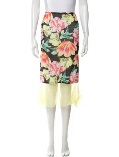 Pre-owned Kim Shui Silk Midi Length Skirt In Black