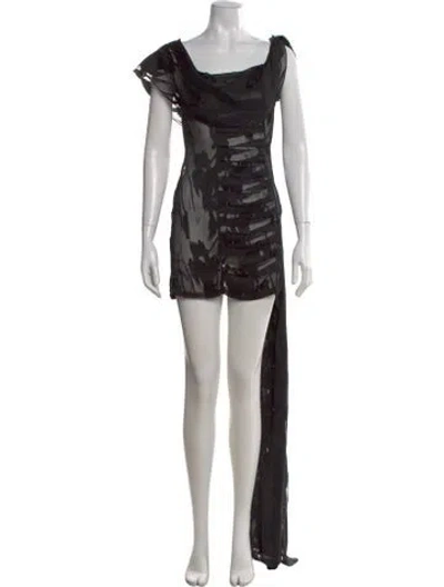 Pre-owned Kim Shui Silk Mini Dress In Black