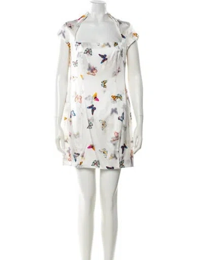 Pre-owned Kim Shui Silk Mini Dress In Neutral