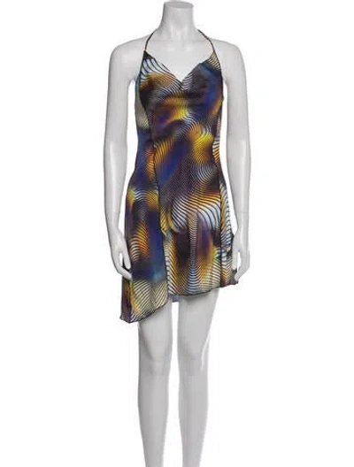Pre-owned Kim Shui Silk Mini Dress In Purple