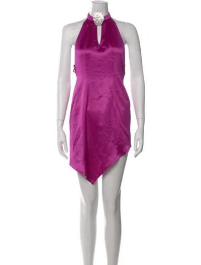 Pre-owned Kim Shui Silk Mini Dress In Purple
