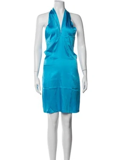 Pre-owned Kim Shui Silk Mini Dress W/ Tags In Blue