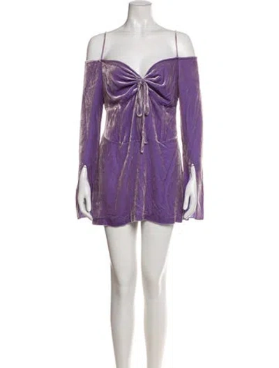Pre-owned Kim Shui Silk Mini Dress W/ Tags In Purple