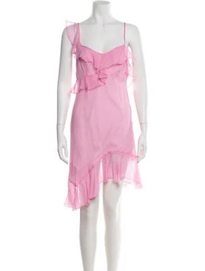 Pre-owned Kim Shui Square Neckline Mini Dress In Pink