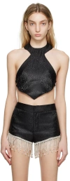 Kim Shui Ssense Exclusive Black Dragon Warrior Camisole In Black