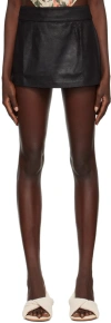 Kim Shui Ssense Exclusive Black Faux-suede Miniskirt In Black