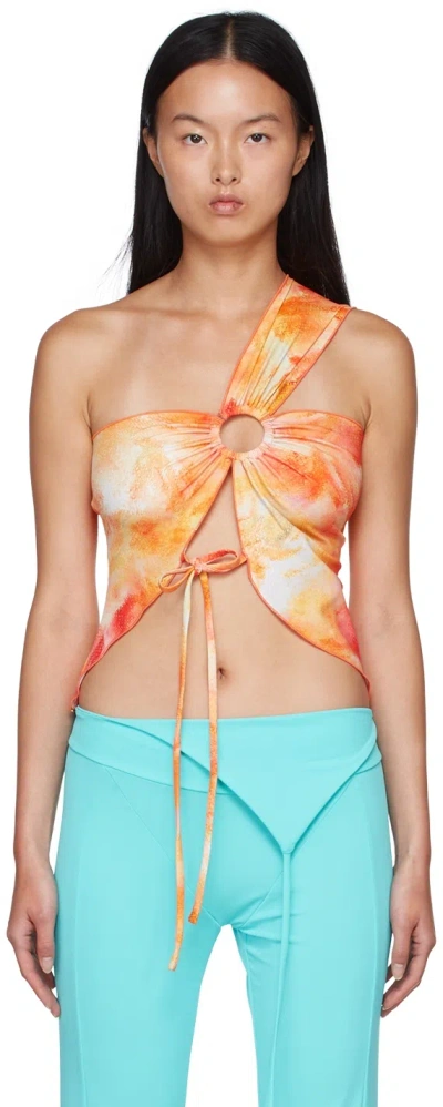 Kim Shui Ssense Exclusive Orange Cover Up In Orange Print