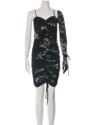 Pre-owned Kim Shui Tie-dye Print Mini Dress In Black
