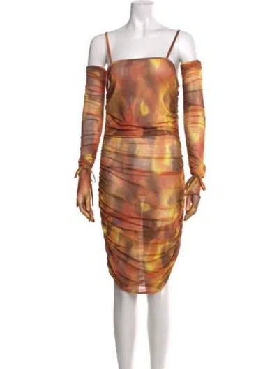 Pre-owned Kim Shui Tie-dye Print Mini Dress In Orange