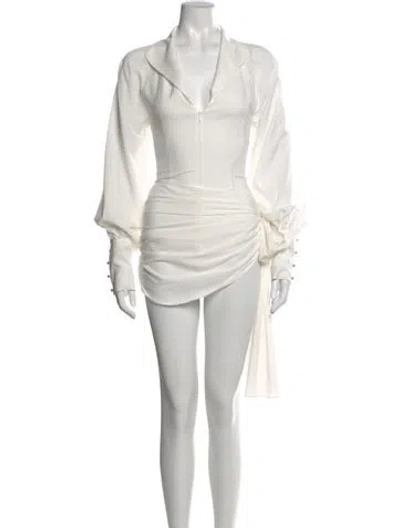 Pre-owned Kim Shui V-neck Long Sleeve Top In White