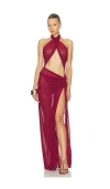 Kim Shui X Revolve Mesh Wrap Gown In Red