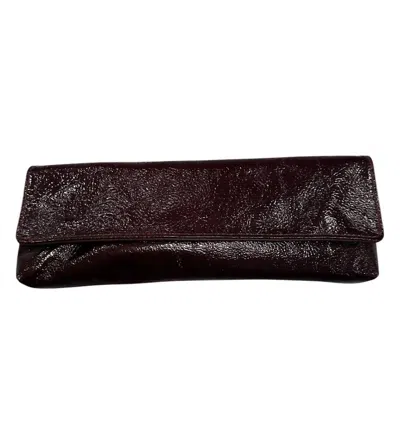 Kim White Handbags & Belts Women's Baguette Clutches In Burgundy In Black
