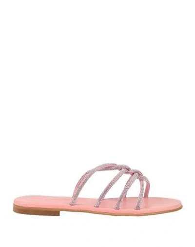 Kima From Greece With Love Woman Sandals Pink Size 7 Textile Fibers