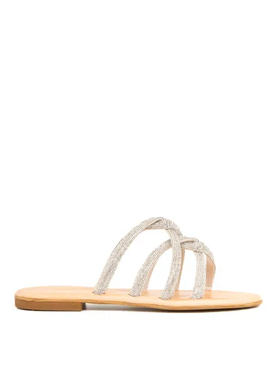 Kima Knot Sandals In Silver