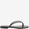 Kima Leather Sandals With Rhinestones In Black