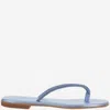 Kima Leather Sandals With Rhinestones In Clear Blue
