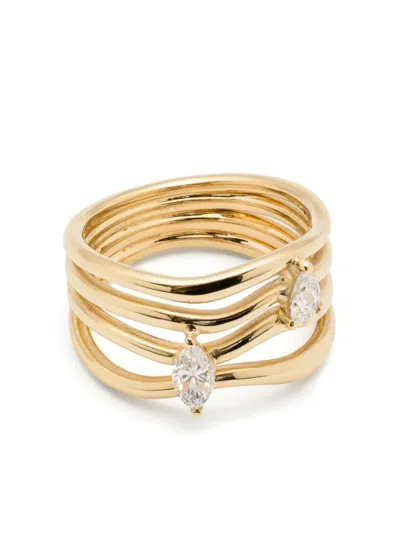 KIMAI 18K RECYCLED YELLOW GOLD NOVA DIAMOND RING
