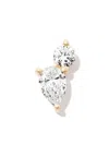 Kimai 18k Yellow Gold Duo Diamond Stud Earring In 金色