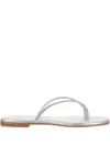 Kimai Leather Flat Sandals In White