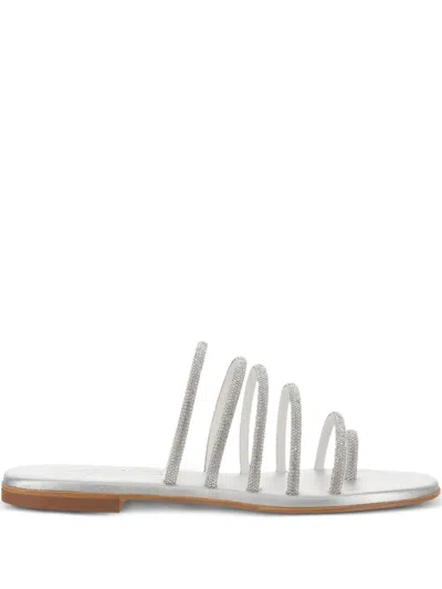 Kimai Rhinestone-embellished Sandals In Gray