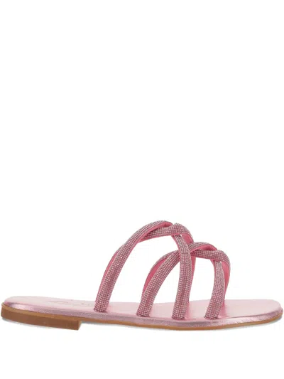 Kimai Rhinestone-embellished Sandals In Pink