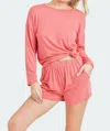 Kimberly C 2 Piece Pajamas In Rose In Multi