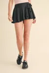 Kimberly C Balletcore Wrap Skort In Black