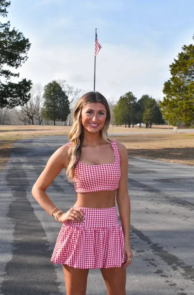 Kimberly C Berry Cute Gingham Set In Pink