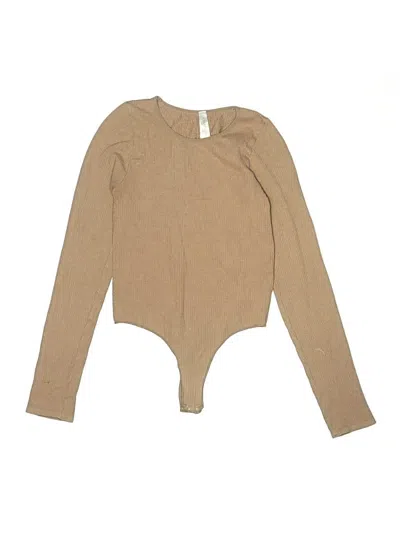 Pre-owned Kimberly C Bodysuit In Tan
