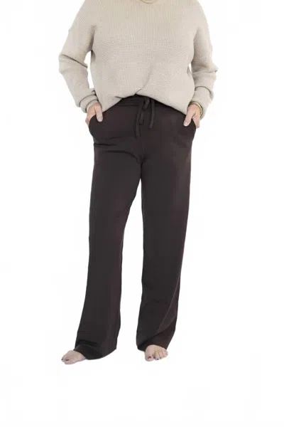 Kimberly C Dean Scuba Pants In Dark Chocolate In Brown