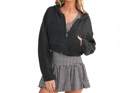 Kimberly C Emilia Knit Hoodie In Black