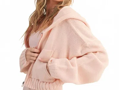 Kimberly C Emilia Knit Hoodie In Pink