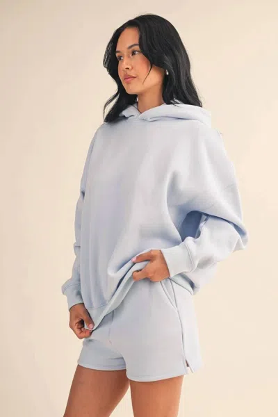 Kimberly C Fleece Oversized Hoodie In Blue