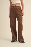 Kimberly C Hazel Fleece Joggers In Mocha