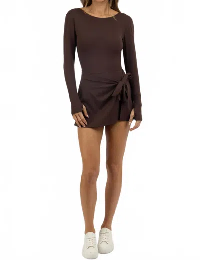 Kimberly C Icon Dress In Chocolate In Brown
