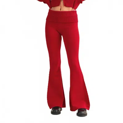 Kimberly C Nova Yoga Pants In Cherry In Red