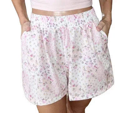 Kimberly C Patchwork Floral Print Shorts In Pink